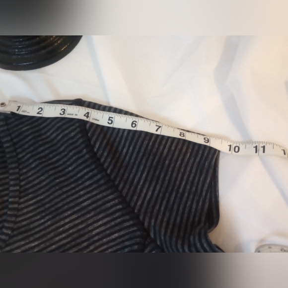 DULUTH TRADING CO Women's NoGa Stretch Dress Black Grey Striped Zip Pocket New L - Picture 9 of 11